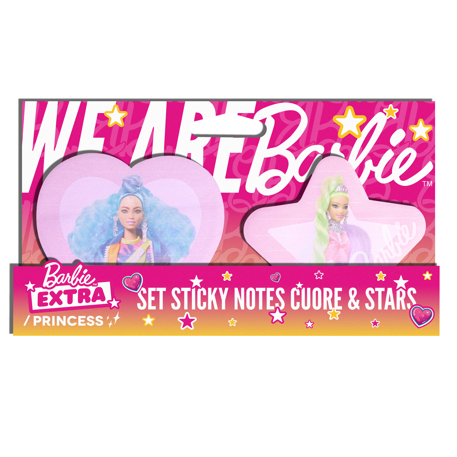 You Are The Princess Set di Barbie Note adesive Cuore e Stelle