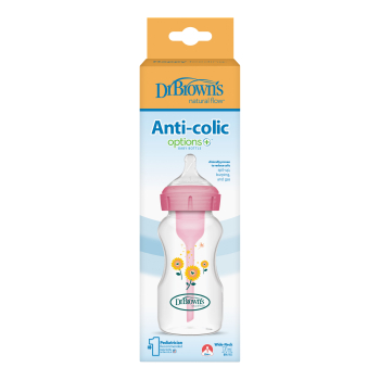 Anti-Kolik-Babyflasche Options+ mit weitem Hals