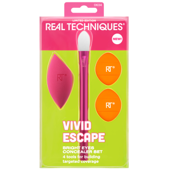 Set correttore occhi vivo Vivid Escape Pennello + Spugna + Puff