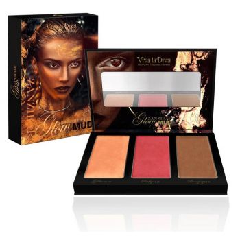 Zandibar Glow Mud Palette di illuminanti e blush