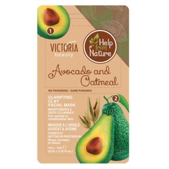 Maschera all'argilla di avocado e avena