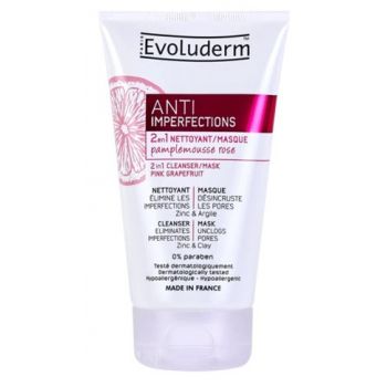 Maschera viso 2 in 1 detergente anti imperfezioni