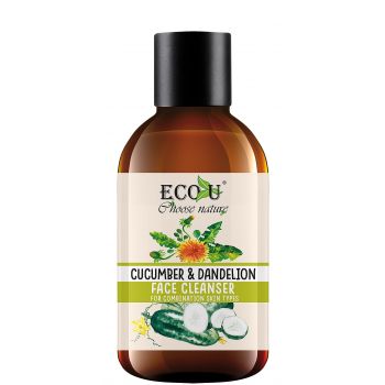 Detergente per il viso al cetriolo e dente di leone