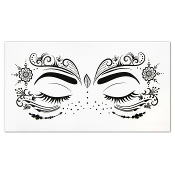Maschera viso tatuaggio principessa dark