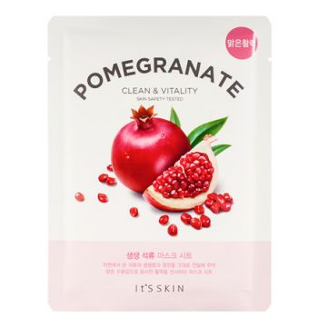 The Fresh Mask Sheet Pomegranate Maschera detergente e vitalizzante al melograno