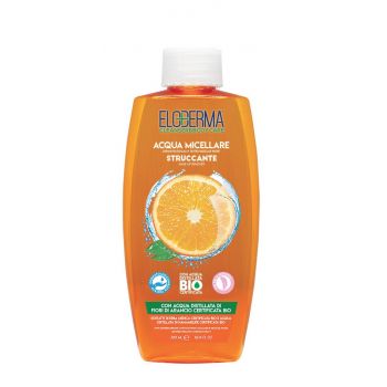 Acqua micellare struccante con acqua distillata di fiori d'arancio