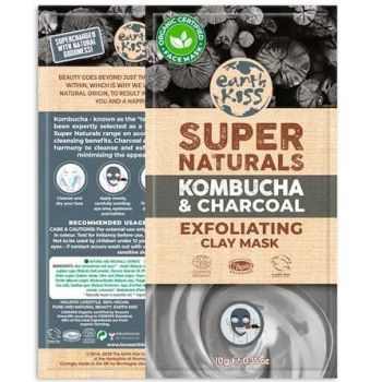 Earth Kiss Kombucha Maschera esfoliante con carbone e argilla Earth Kiss Kombucha Maschera esfoliante con carbone e argilla