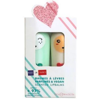 Duo di balsami per labbra dolci e pastello