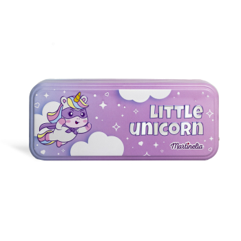 Scatola di metallo Little Unicorn 3 livelli Scatola per make-up per bambini