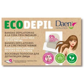 Strisce per la depilazione del viso con cera a freddo ecodepil