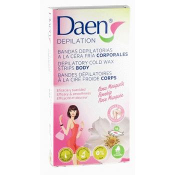 Strisce depilatorie per il corpo Cera a freddo con olio di rosa canina