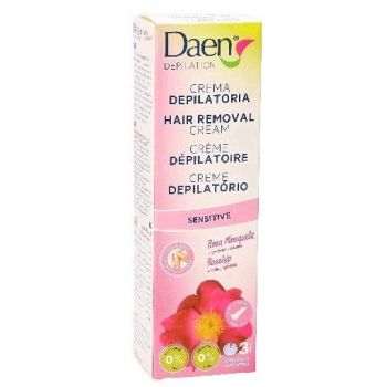 Crema depilatoria sensibile per il corpo alla rosa canina