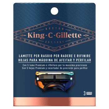 Gillette King C. Lame per Rasoio & Profilatura