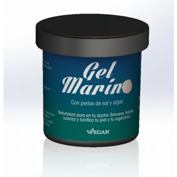 Gel marino con perle di sale e alghe