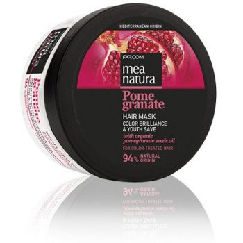 Maschera per capelli al pomegranato per capelli trattati con tinte.