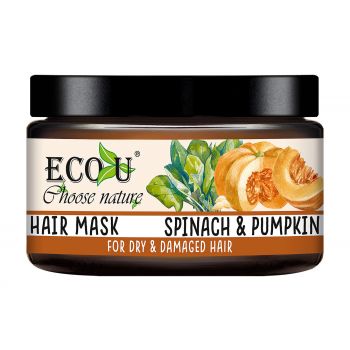 Maschera per il viso a base di zucca e spinaci