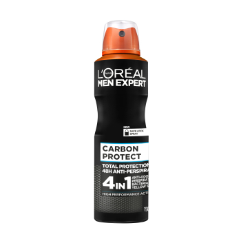 Men Expert Carbon Protect Dezodorant 4 w 1 Dezodorant antyperspiracyjny w sprayu Całkowita ochrona 48h