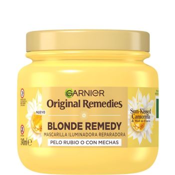 Original remedies Maschera riparatrice illuminante per capelli biondi alla camomilla baciati dal sole
