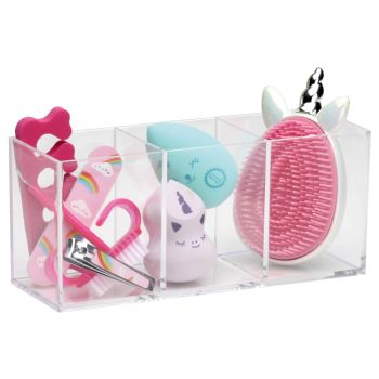 Organizzatore per make-up a tre scomparti