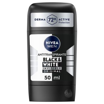 Men Black &amp; White Invisible Original Deodorante Stick