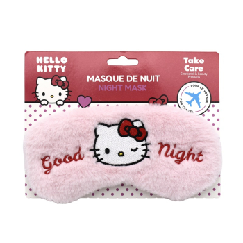 Mascherina Hello Kitty Plush Mask Satin Night Travel