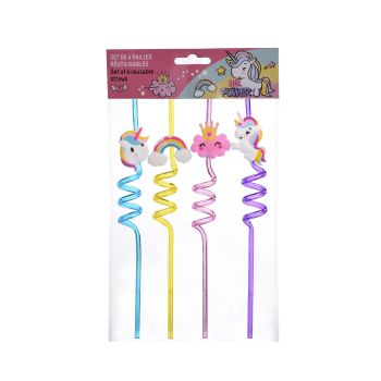 Set di cannucce riutilizzabili Unicorn