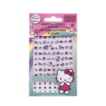 Hello Kitty Stickers e Diamanti per Decorare le Unghie
