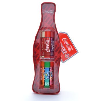 Scatola di latta della bottiglia d'epoca della coca cola Lip Smacker