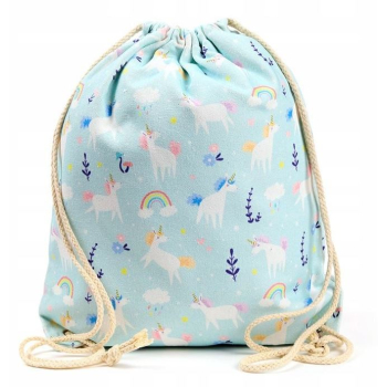 Stoffrucksack mit Kordelzug – Einhorn