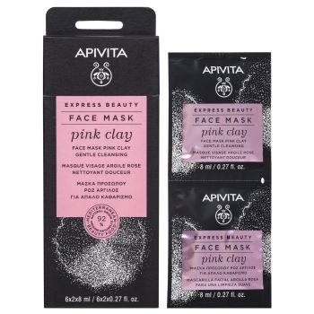 Maschera viso express beauty all'argilla rosa &amp; rose