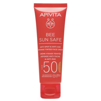 Bee Sun Safe Crema antietà e antibrufoli SPF50 con colorato