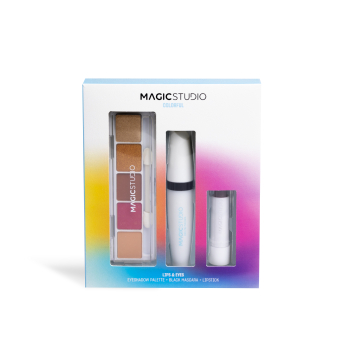 Set di make-up colorati per occhi e labbra