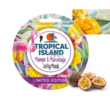 Maschera per il viso al mango e al frutto della passione delle isole tropicali