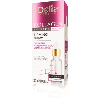 Collagen Therapy Siero Rassodante con Collagene, Acido Ialuronico e Olio di Semi di Uva