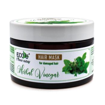 Maschera per capelli all'aceto alle erbe