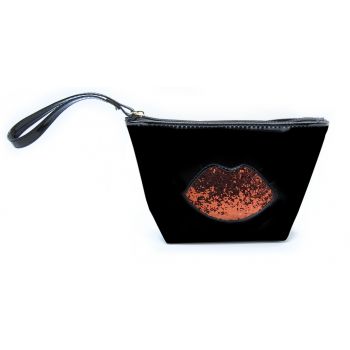 Beauty-case in vernice nera