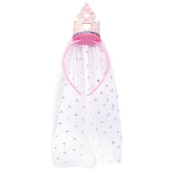 Cerchietto corona glitterata perlescente Little Princess Cerchietto corona glitterata perlescente Little Princess