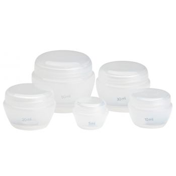 Set 5 barattoli per cosmetici