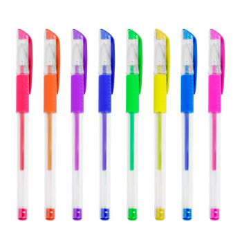 Set 8 Penne Gel Colori Neon
