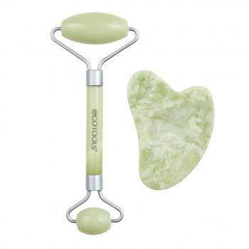 Rullo facciale + set Gua Sha di giada