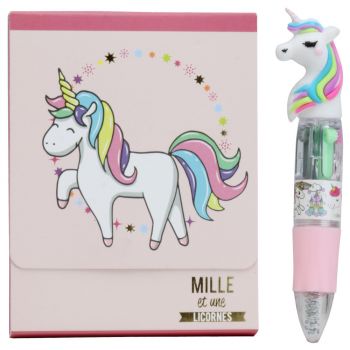  Blocco note con penna Unicornio 