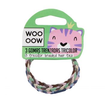 Set di 3 Gomme Trecciate Tricolor