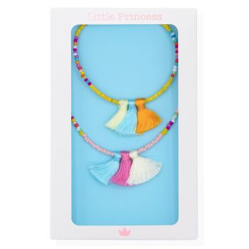 Little Princess Set 2 Collane con Pomponi