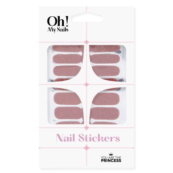 Oh My Nails Adesivi Rosa Caldo Glitterati