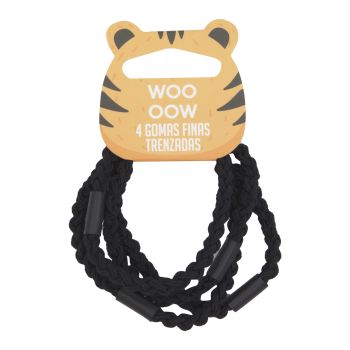 Set 4 elastici a treccia fine