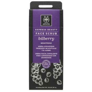 Crema viso esfoliante illuminante ai mirtilli