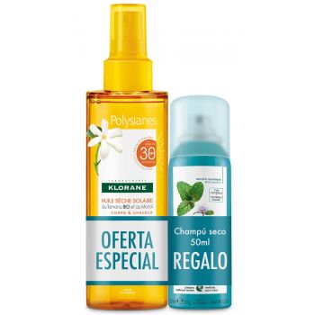 Confezione con olio SPF 30 + shampoo secco Menta