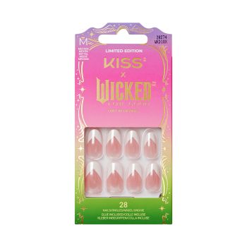 Kiss x Wicked For Good Good News Glinda Set di unghie finte