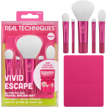Set di pennelli da viaggio in edizione limitata Glow-To-Go della linea Vivid Escape