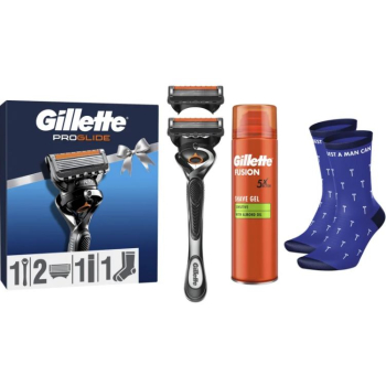 Zestaw Fusion Proglide Maszynka + 2 Wkłady + Żel + Skarpetki